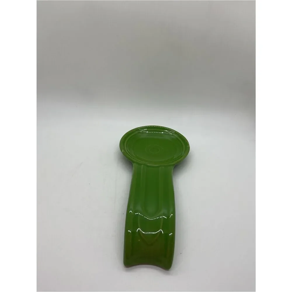 Fiesta Shamrock? Green Ceramic Spoon Rest - flaws